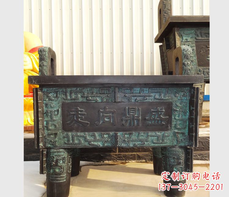 金华青铜香炉雕塑,传承中国文化