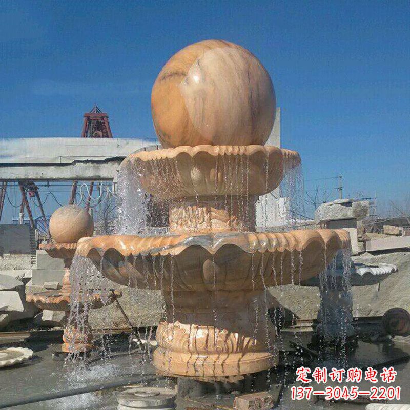 金华曲阳石雕风水球喷泉:给你家的空间带来最好的祝福