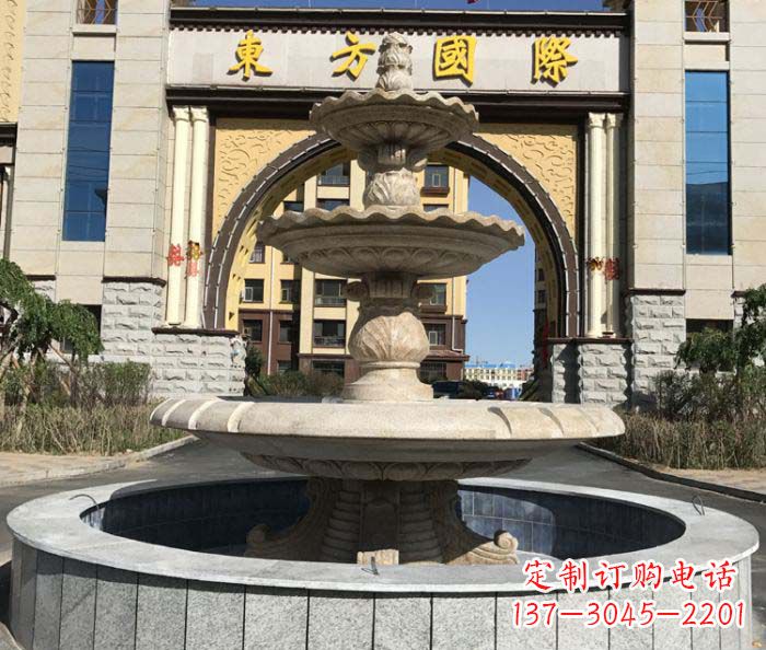金华三层欧式喷泉小区石雕