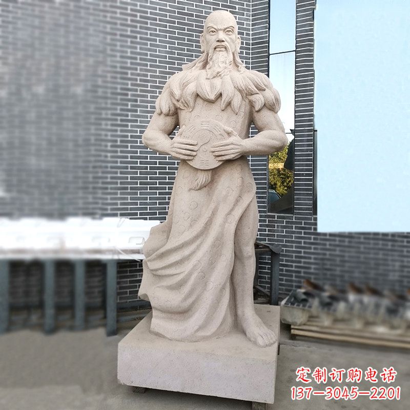 金华手工雕刻伏羲石雕塑像
