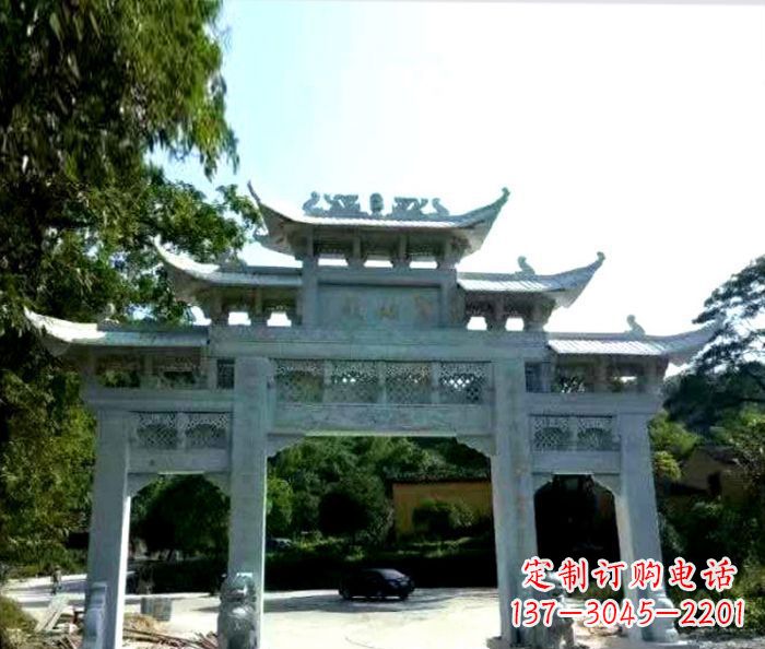 金华艺术般的精美大理石牌坊雕塑,为您的家增添高雅气质