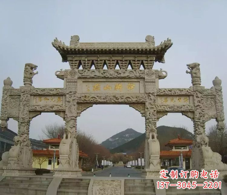 金华铭刻美好时光,中领雕塑牌坊石雕