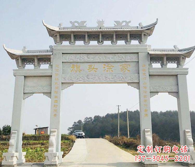 金华三门牌坊石雕——精美雕塑,缔造传承