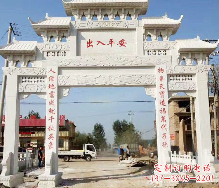 金华三门石牌坊石雕艺术
