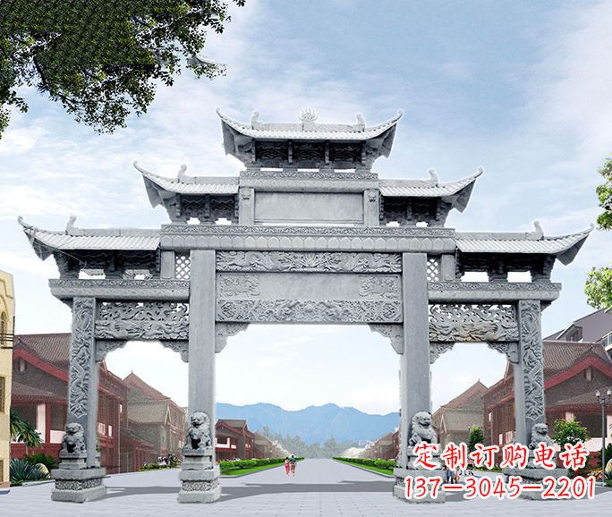 金华高品质牌坊石雕,为您量身定制