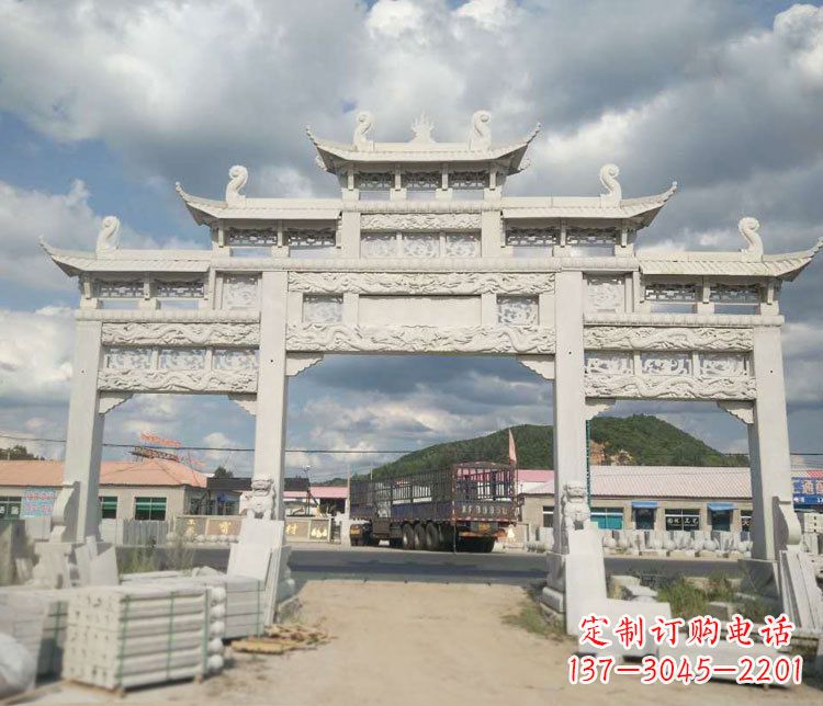 金华精美大理石牌坊石雕——给您的家园增添优雅气质