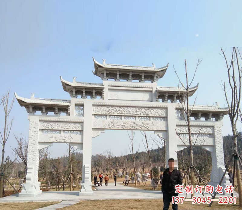 金华中领雕塑-牌坊石雕精美无比