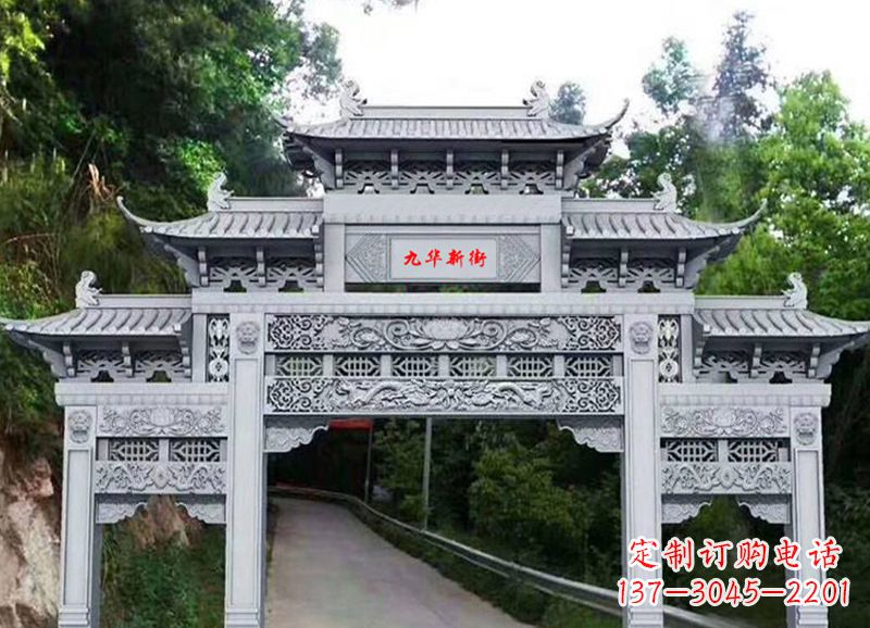 金华三门五楼石雕牌坊
