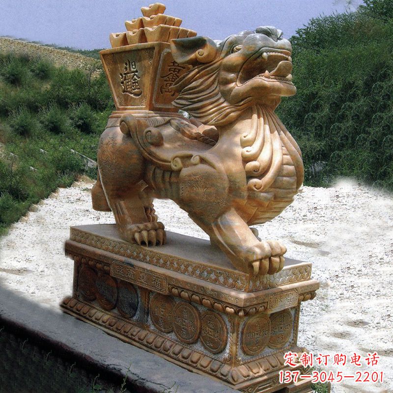 金华商场企业看门神兽“日进斗金”招财貔貅石雕