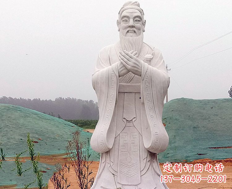 金华中领雕塑:精致雕刻的少海公园孔子雕像