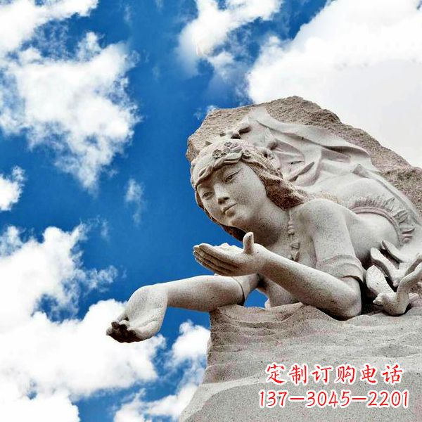 金华传说中的精卫—大理石雕塑