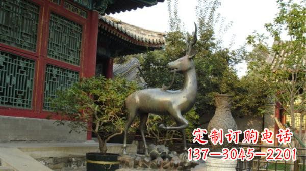 金华神鹿寺庙铜雕动物定制