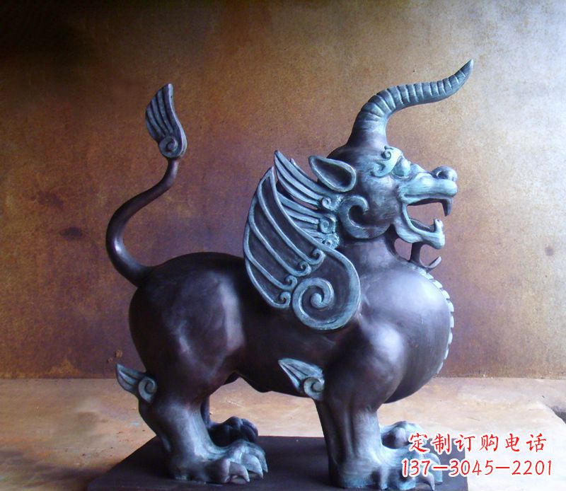 金华神兽独角兽铜雕塑