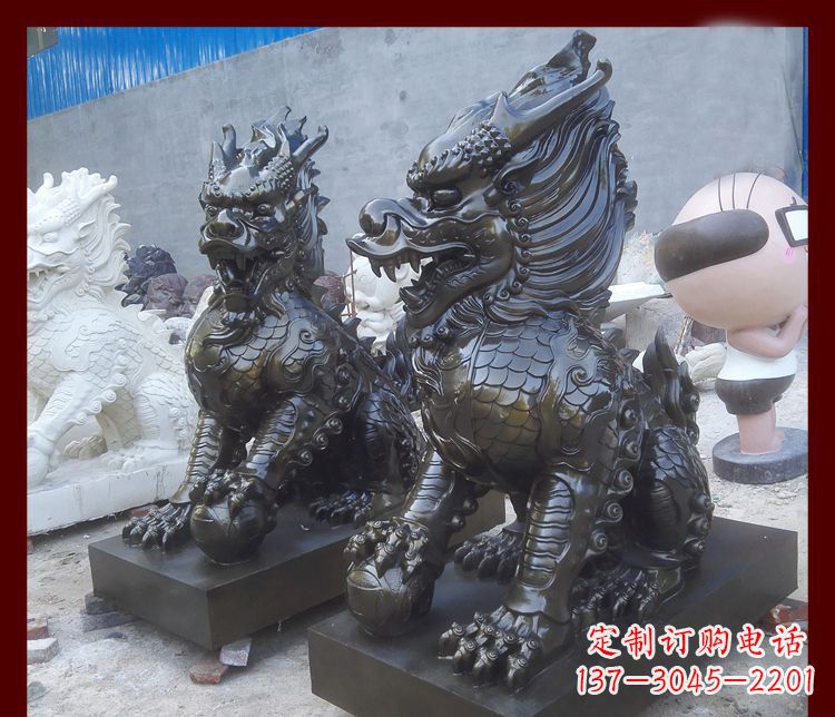 金华中领雕塑的麒麟铜雕是塑造精美的工艺结果。…
