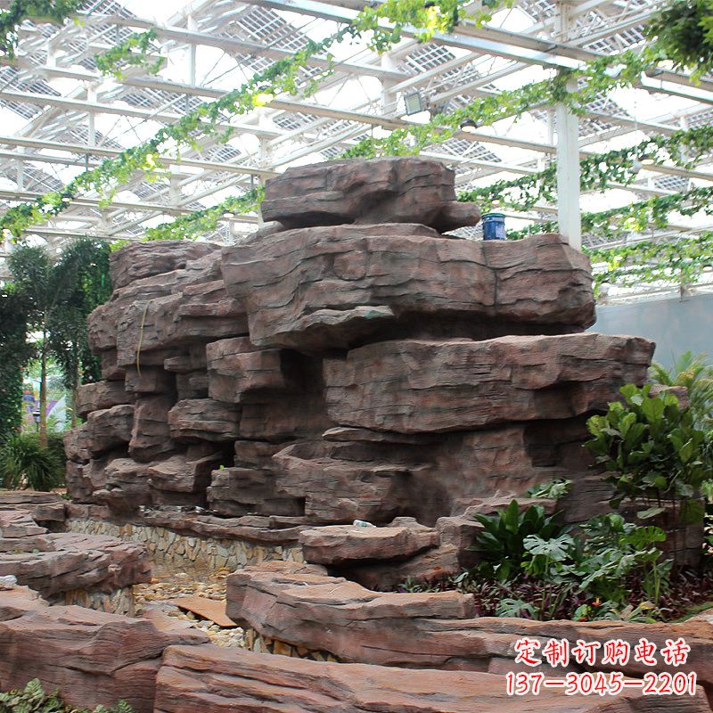 金华风格独特的假山雕塑,打造精美生态园庭院