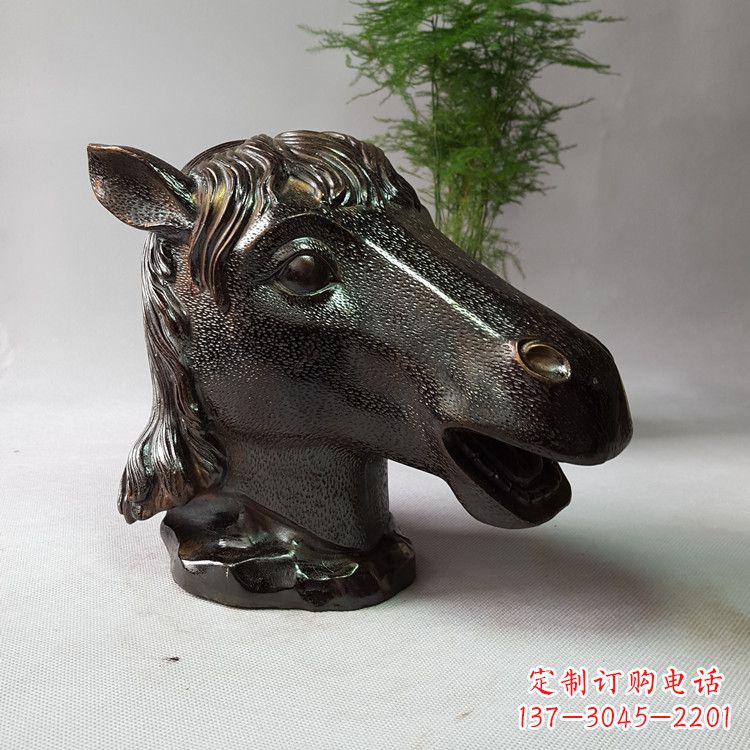 金华中领雕塑:生肖马铸铜兽首