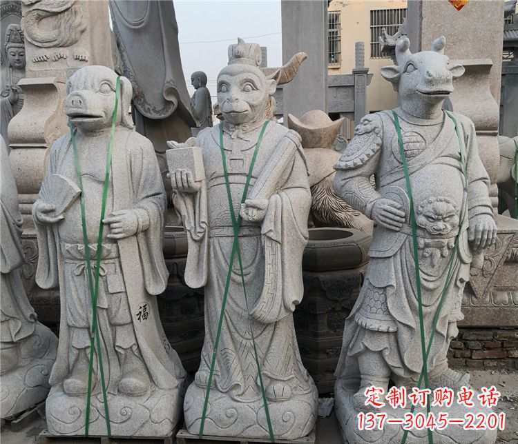 金华十二生肖动物石雕,悦目明快!