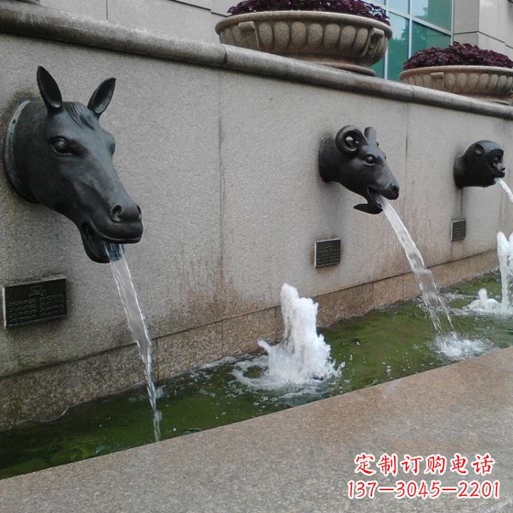 金华十二生肖水景铜雕,精美装饰你的家居