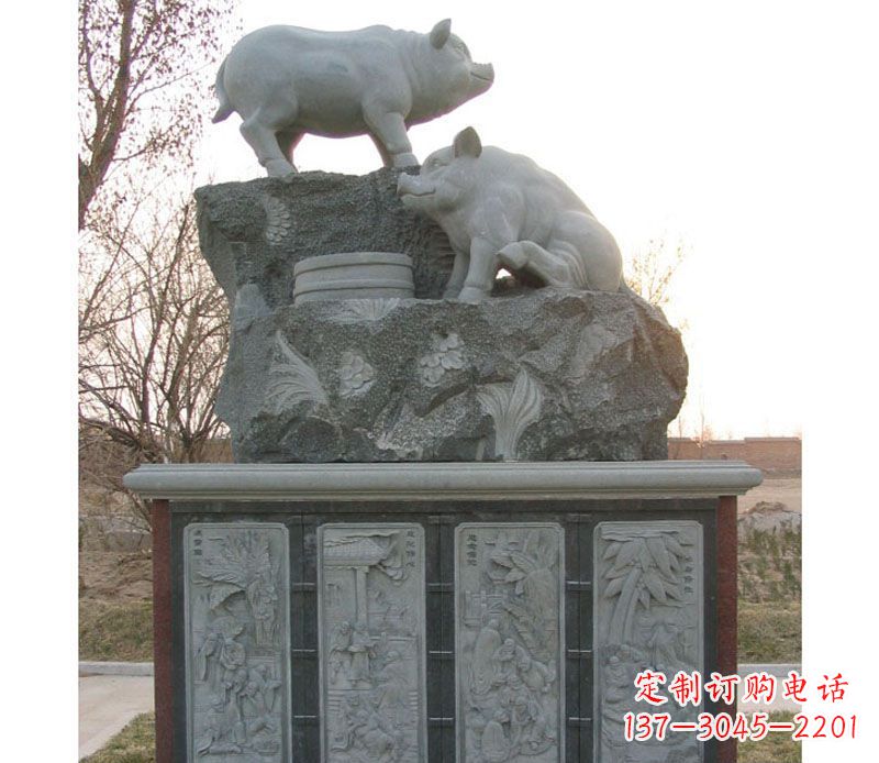 金华十二生肖猪石雕——质地原生态传承千年文化
