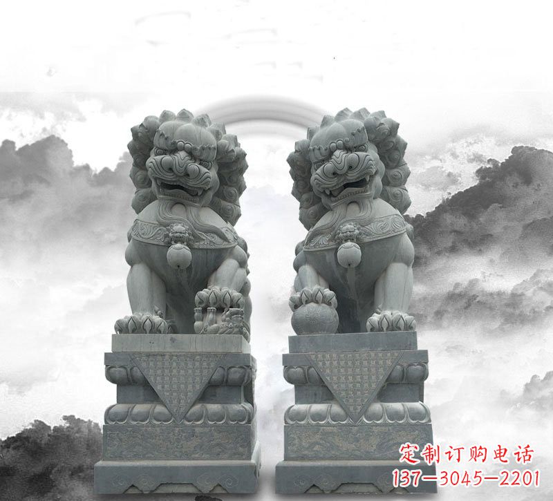 金华石雕大理石狮子雕刻