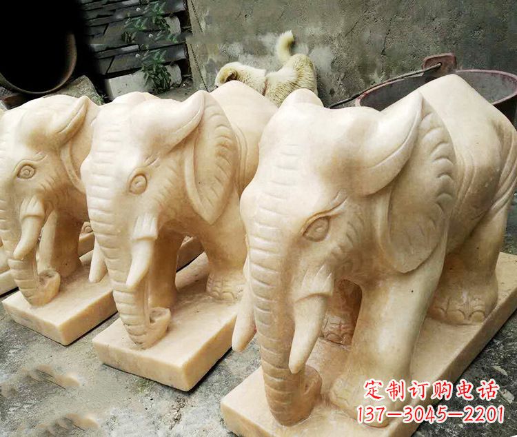 金华石雕大象喷水雕塑,令人惊叹的艺术之作
