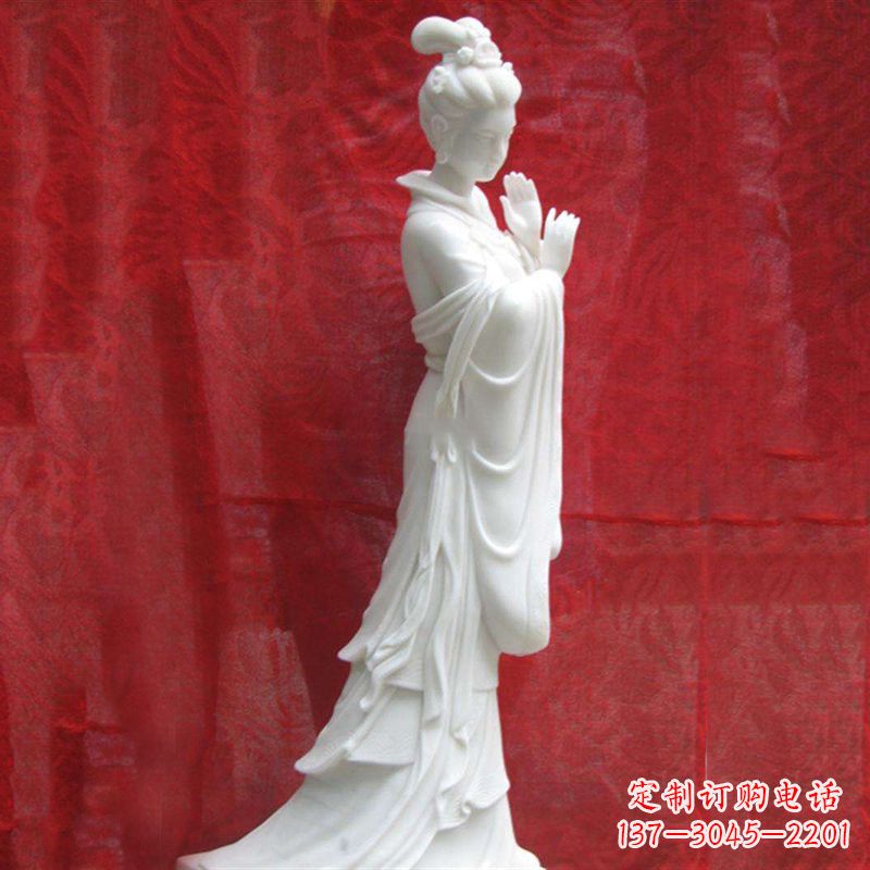 金华精美无双的汉白玉貂蝉雕塑