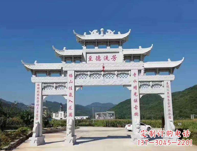 金华匠心制作,精致牌坊雕塑