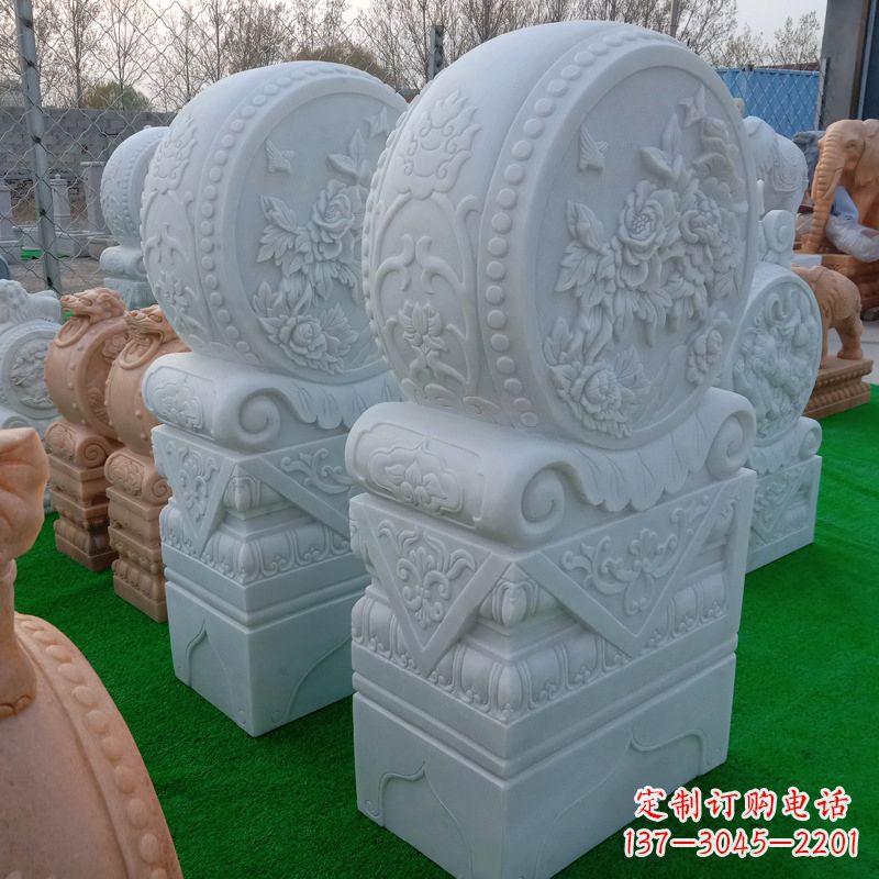 金华石雕方柱门墩雕塑,精美无穷