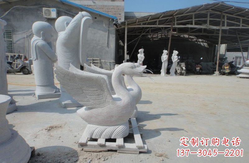金华中领雕塑:独具特色的天鹅喷水雕塑