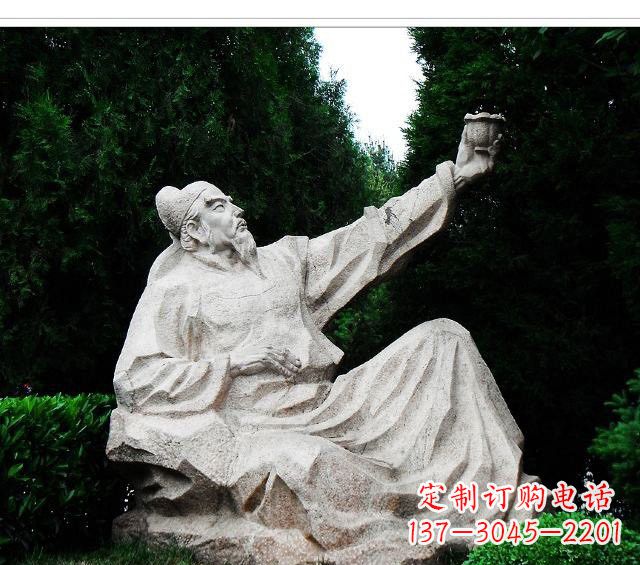 金华百花齐放的李白雕塑