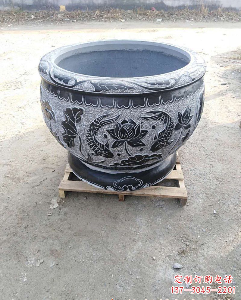金华独特雕花盆,精美别致的家庭装饰