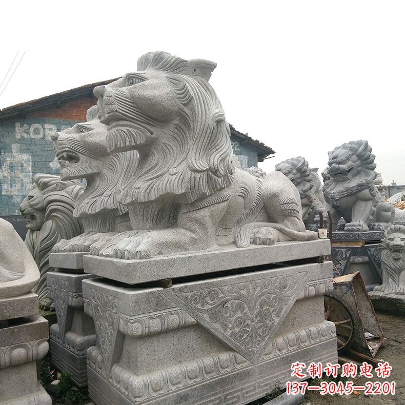 金华优质石雕汇丰狮子雕塑