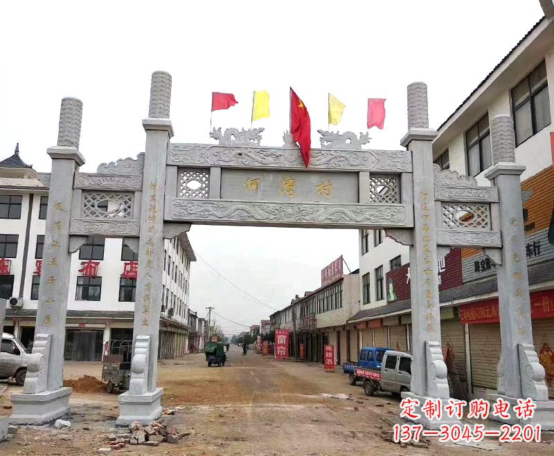 金华中领雕塑:精美石雕牌坊雕塑