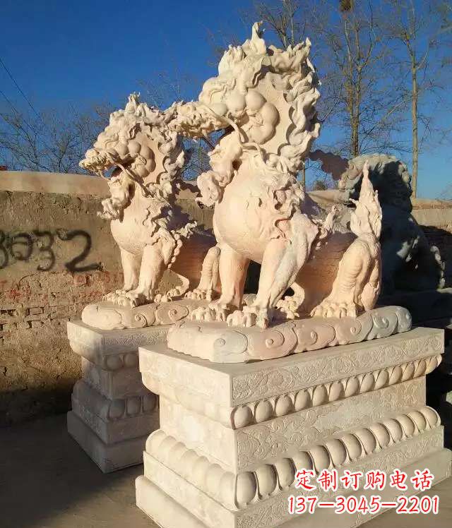 金华完美的石雕-麒麟雕塑