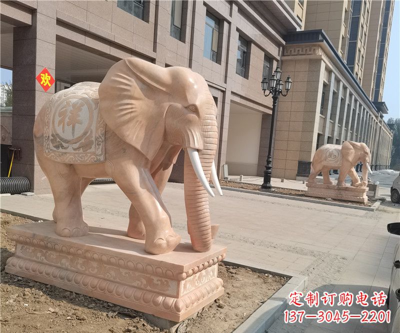 金华石雕卷鼻大象