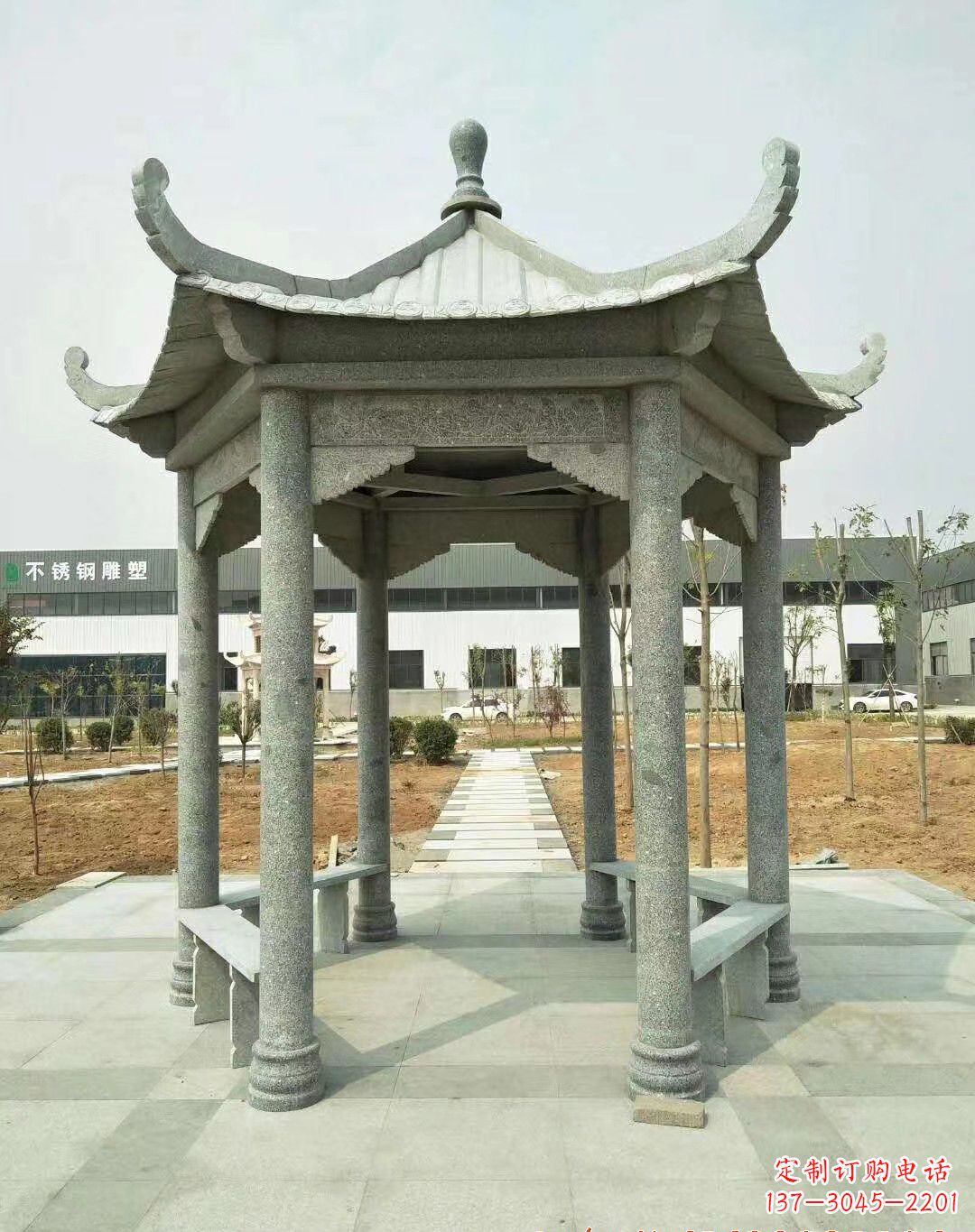 金华石雕凉亭