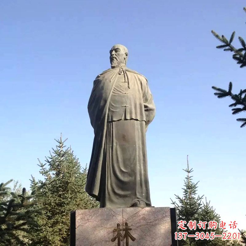 金华令人敬畏的林则徐雕像