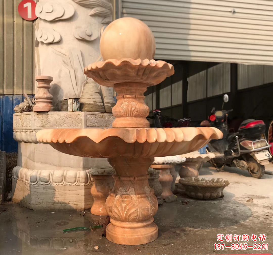 金华象征祥和的石雕风水球雕塑