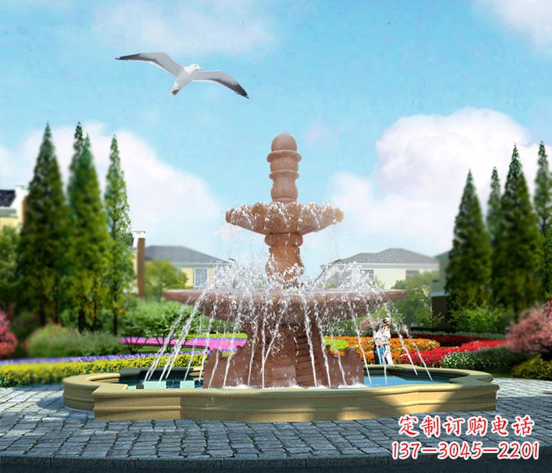 金华石雕流水招财喷泉雕塑,让你迎接财运来临