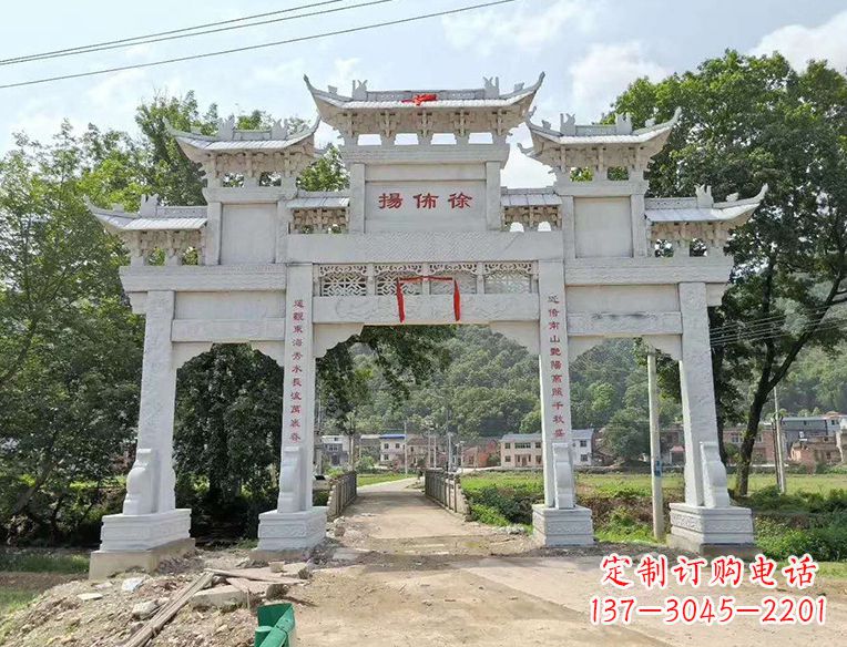 金华古典大气的门楼石雕雕塑