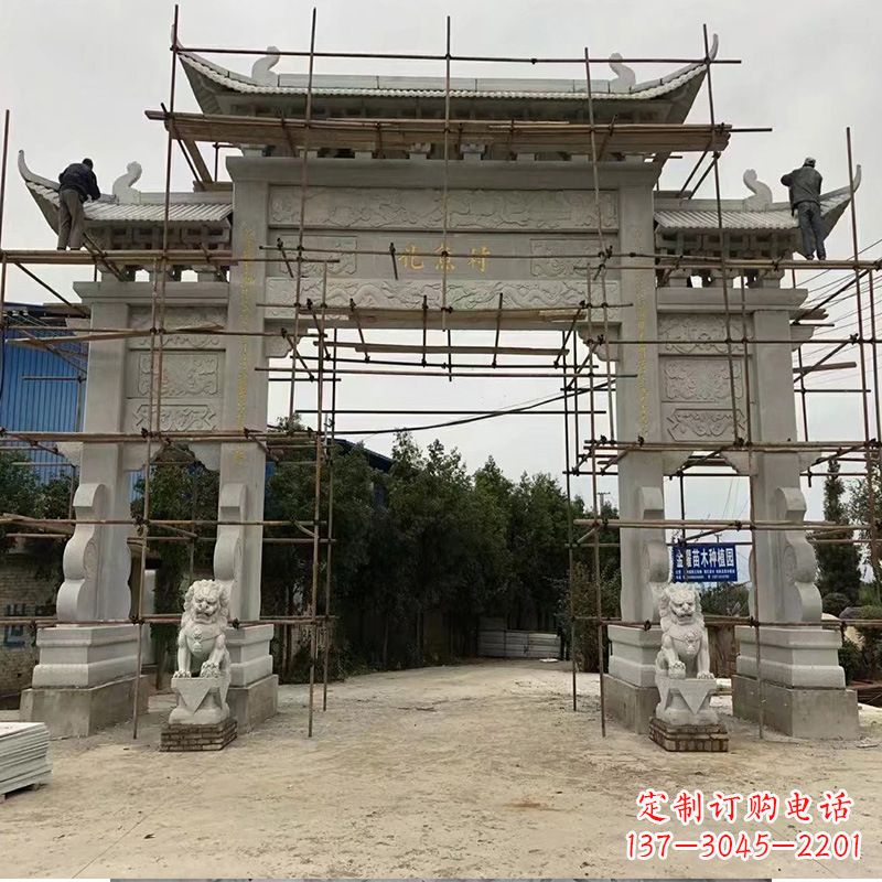 金华领雕为您定制优雅牌坊雕塑