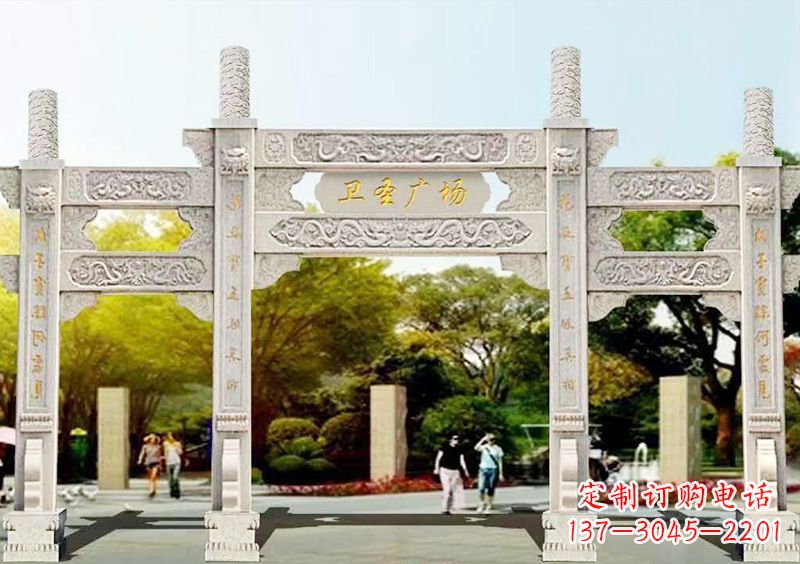 金华石雕牌坊雕
