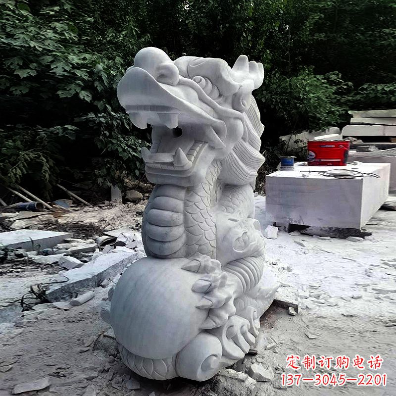 金华精美石雕龙首喷水雕塑