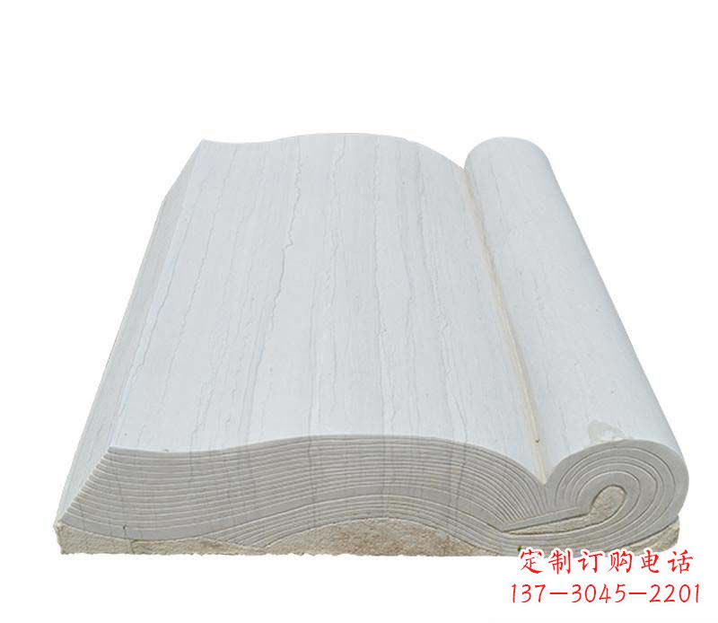 金华石雕无字书籍雕塑