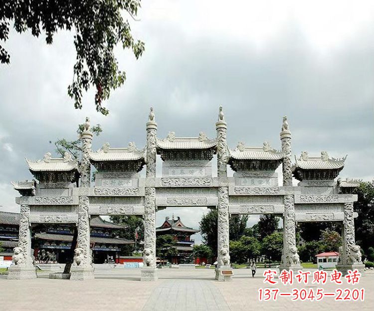 金华石雕五门牌坊
