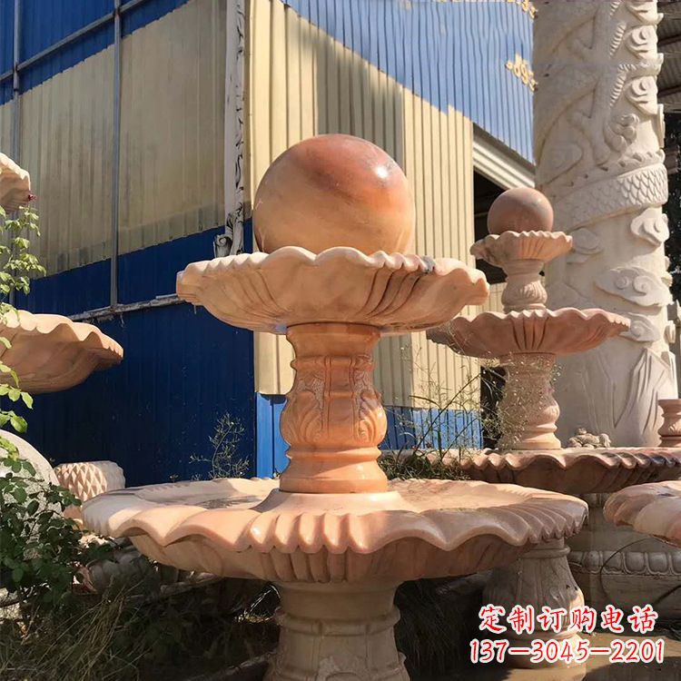 金华石雕五福临门风水球