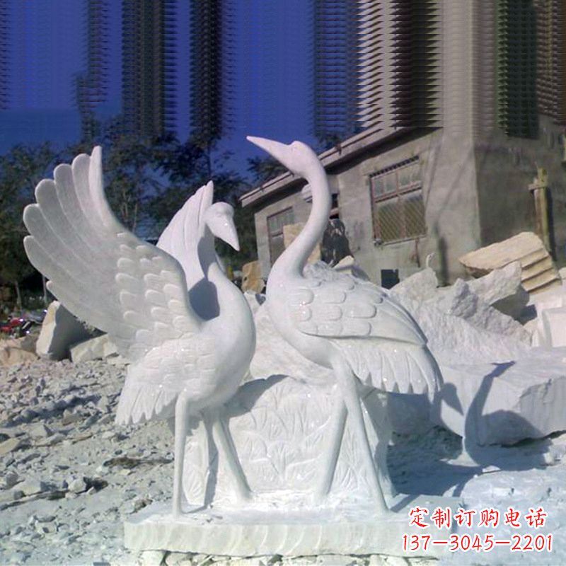 金华石雕仙鹤低头