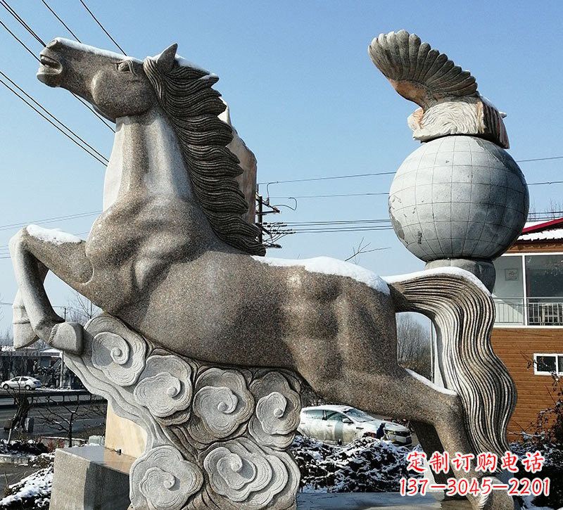 金华石雕祥云奔马