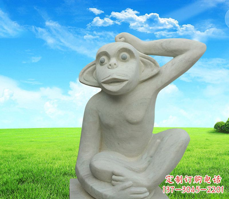 金华石雕小猴子