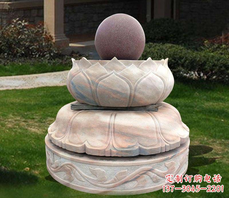 金华石雕小区风水球雕塑